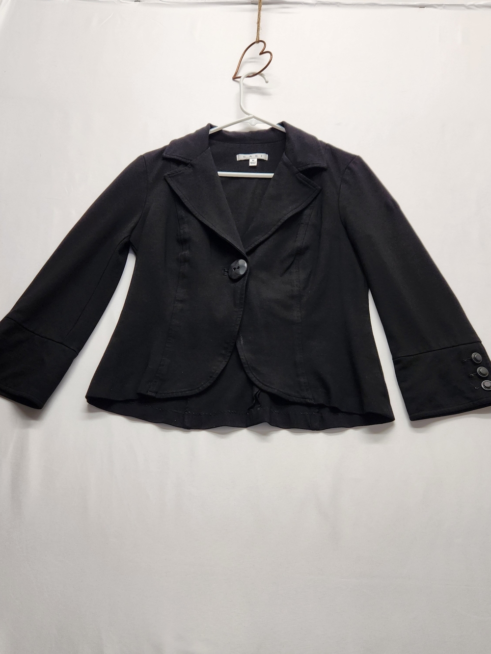 ⭐️CABI Black Ponte Blazer Medium Dark Academia Quiet Luxury Indie Sleek Workwear